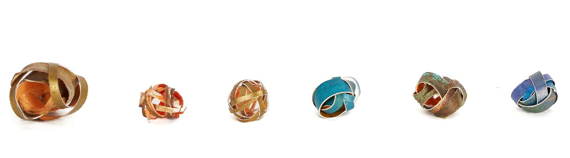 Lot 1169: Painted Paper Sculpture, 9 Spheres