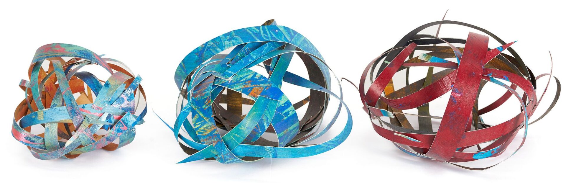 Lot 1169: Painted Paper Sculpture, 9 Spheres
