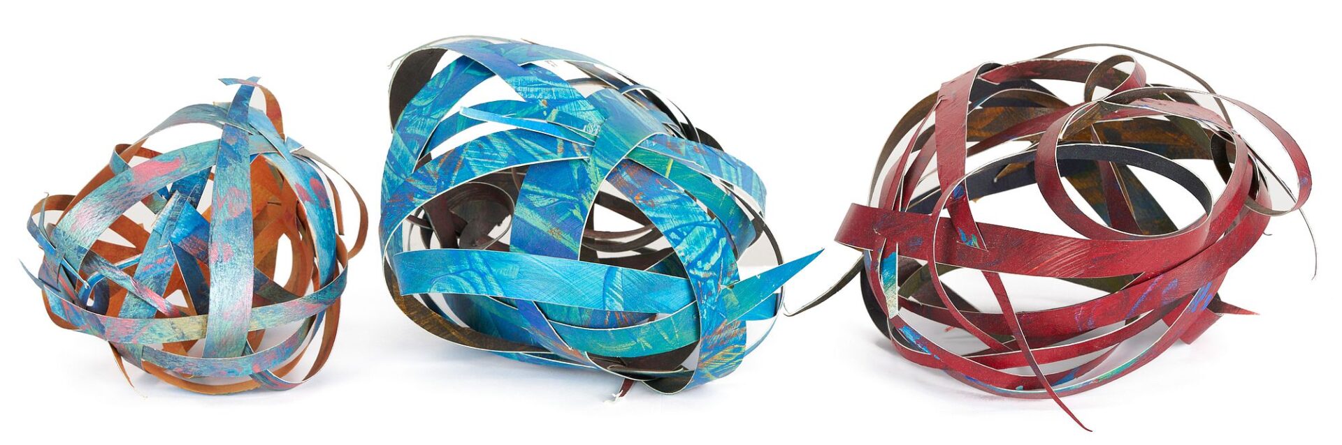 Lot 1169: Painted Paper Sculpture, 9 Spheres