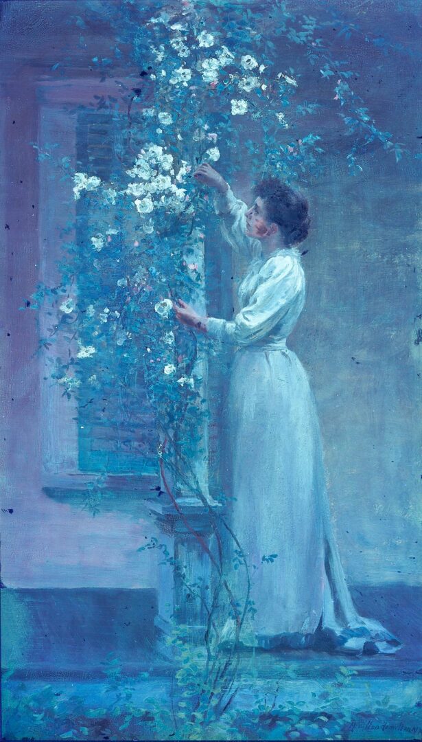 Lot 116: Hamilton Hamilton Oil Painting, Woman with Roses