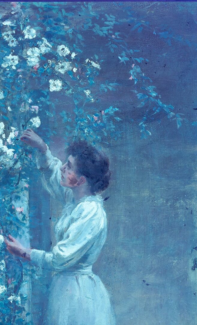 Lot 116: Hamilton Hamilton Oil Painting, Woman with Roses