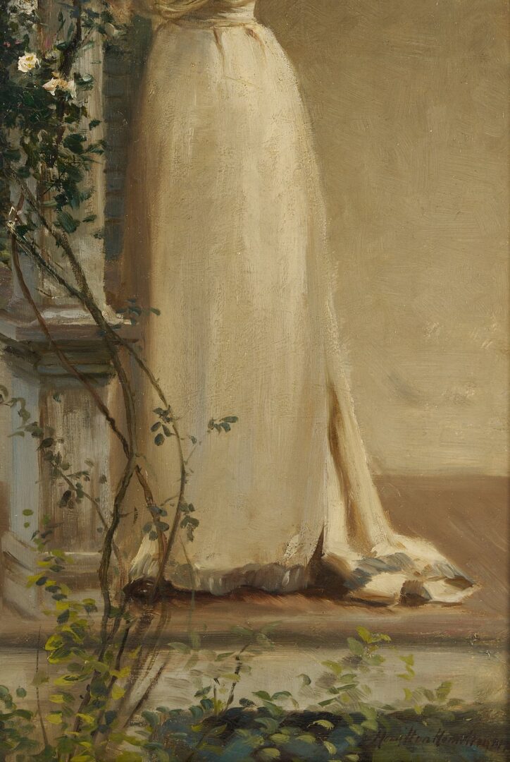 Lot 116: Hamilton Hamilton Oil Painting, Woman with Roses