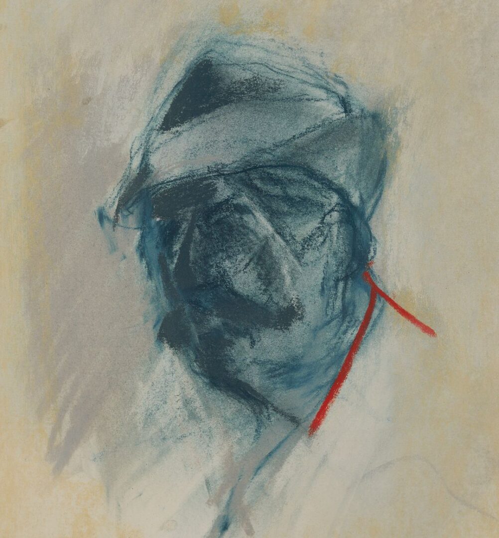Lot 1170: Large Eugene Massin Pastel Self Portrait