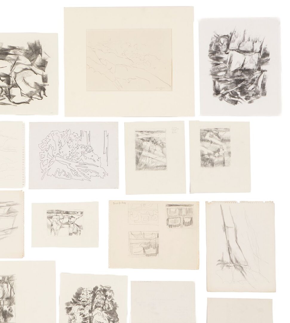Lot 1172: 35 George Cress Abstract Drawings, Sketches & Studies