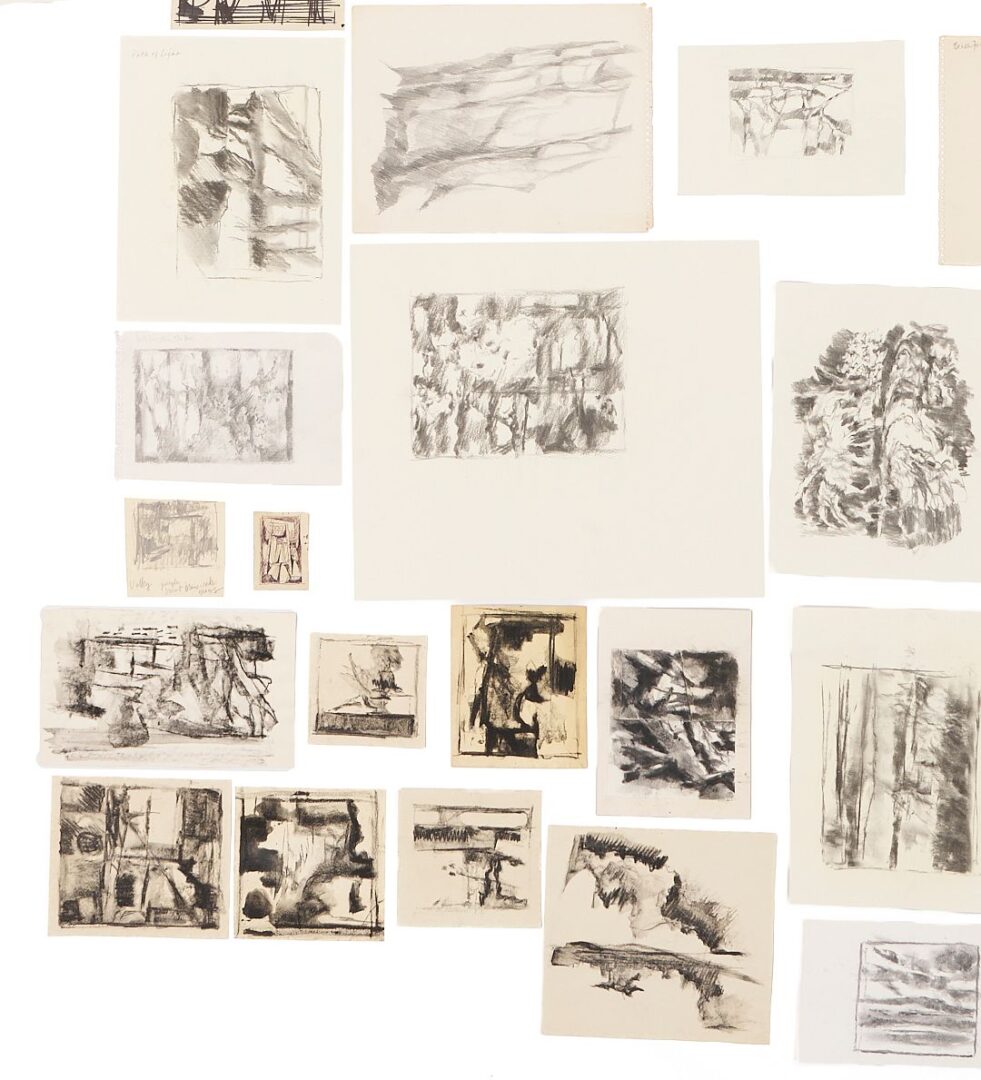 Lot 1172: 35 George Cress Abstract Drawings, Sketches & Studies