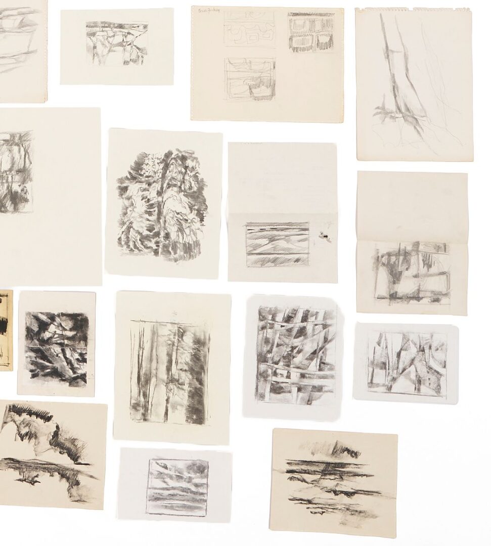 Lot 1172: 35 George Cress Abstract Drawings, Sketches & Studies