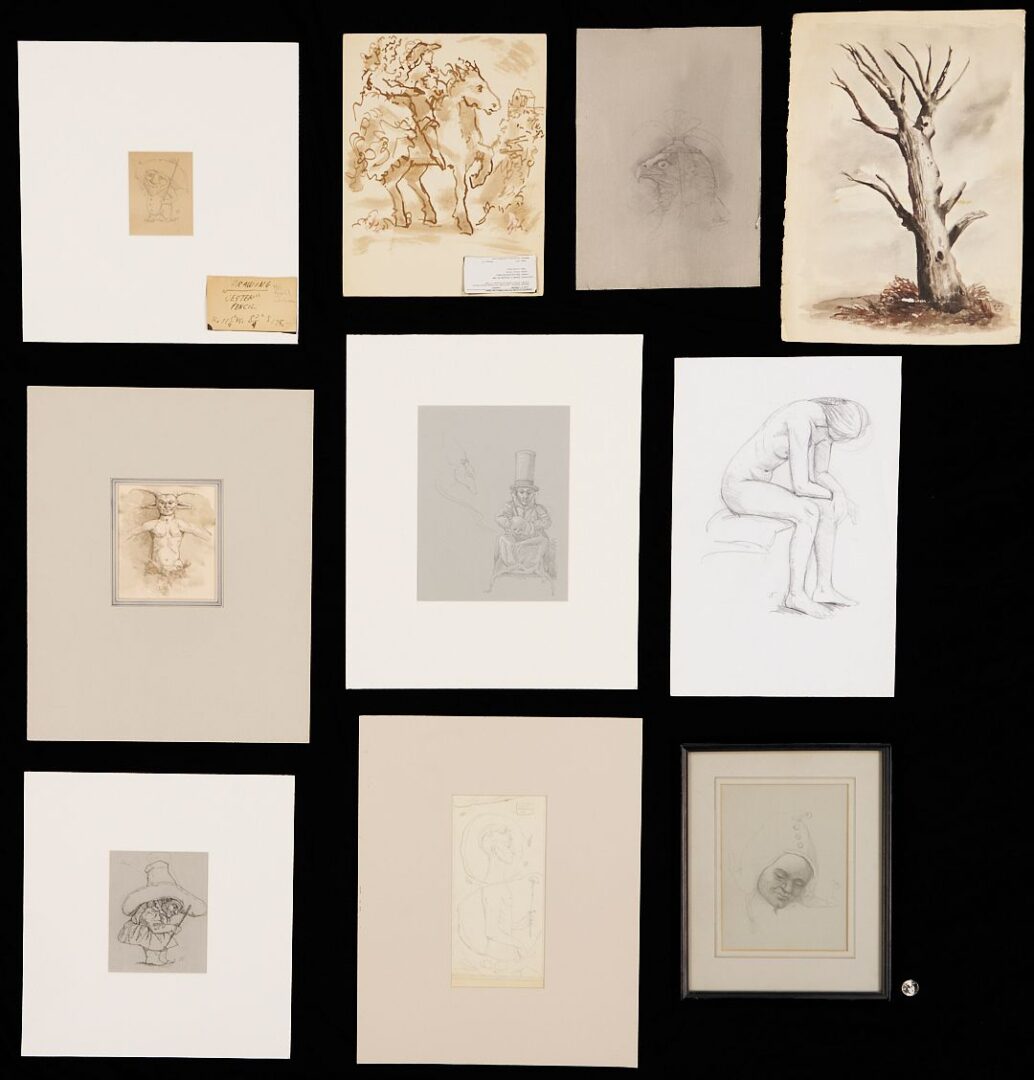 Lot 1173: Ten Werner Wildner Works on Paper, Incl. Exhibited