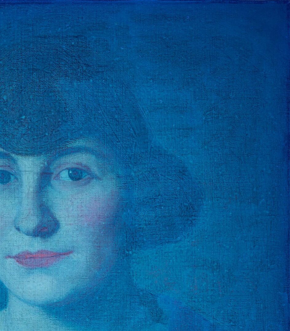 Lot 120: Maxfield Parrish, Portrait of a Woman, 1922