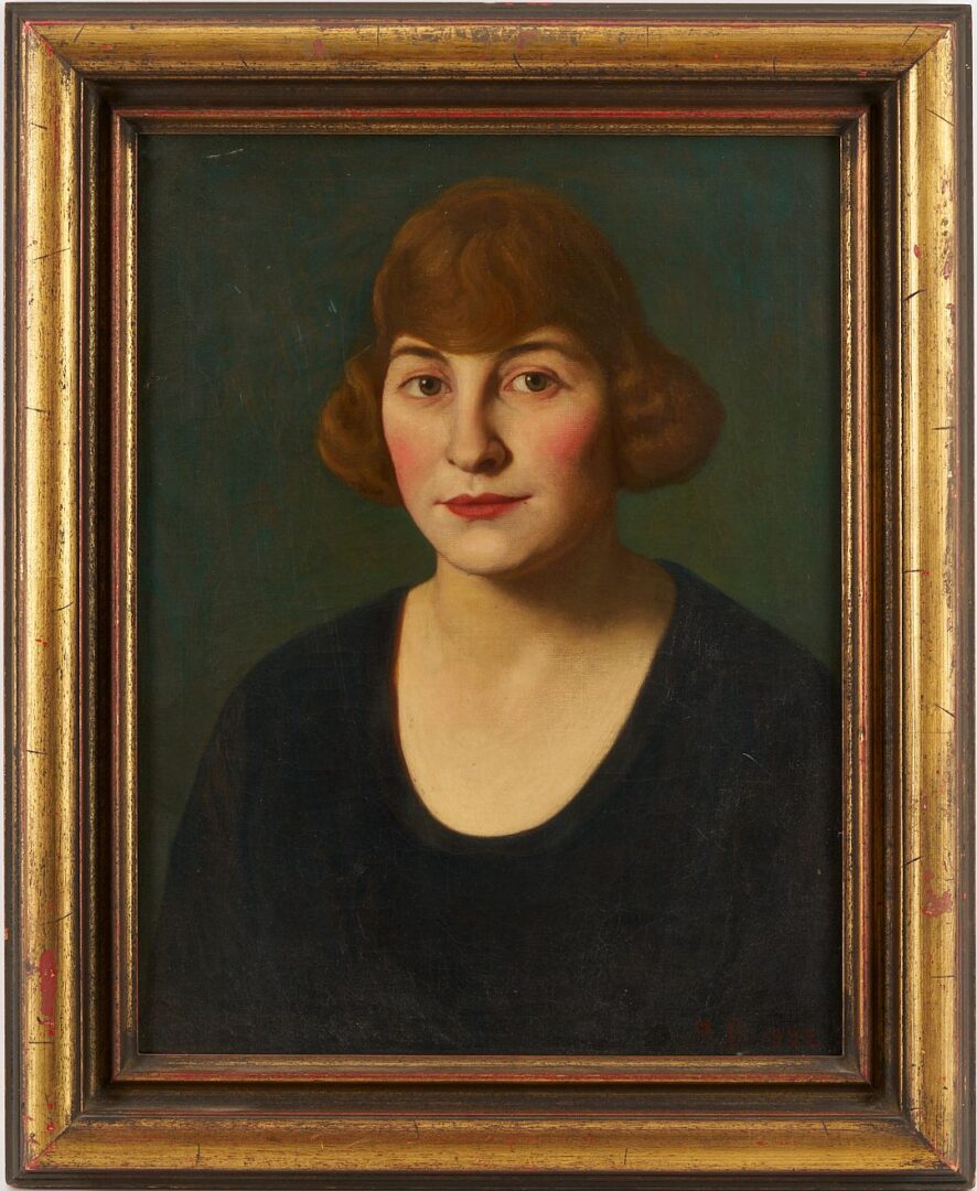 Lot 120: Maxfield Parrish, Portrait of a Woman, 1922
