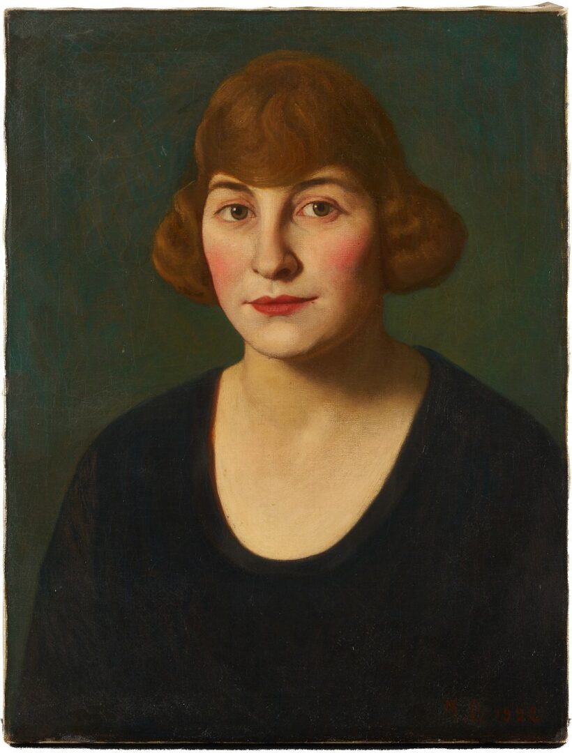 Lot 120: Maxfield Parrish, Portrait of a Woman, 1922