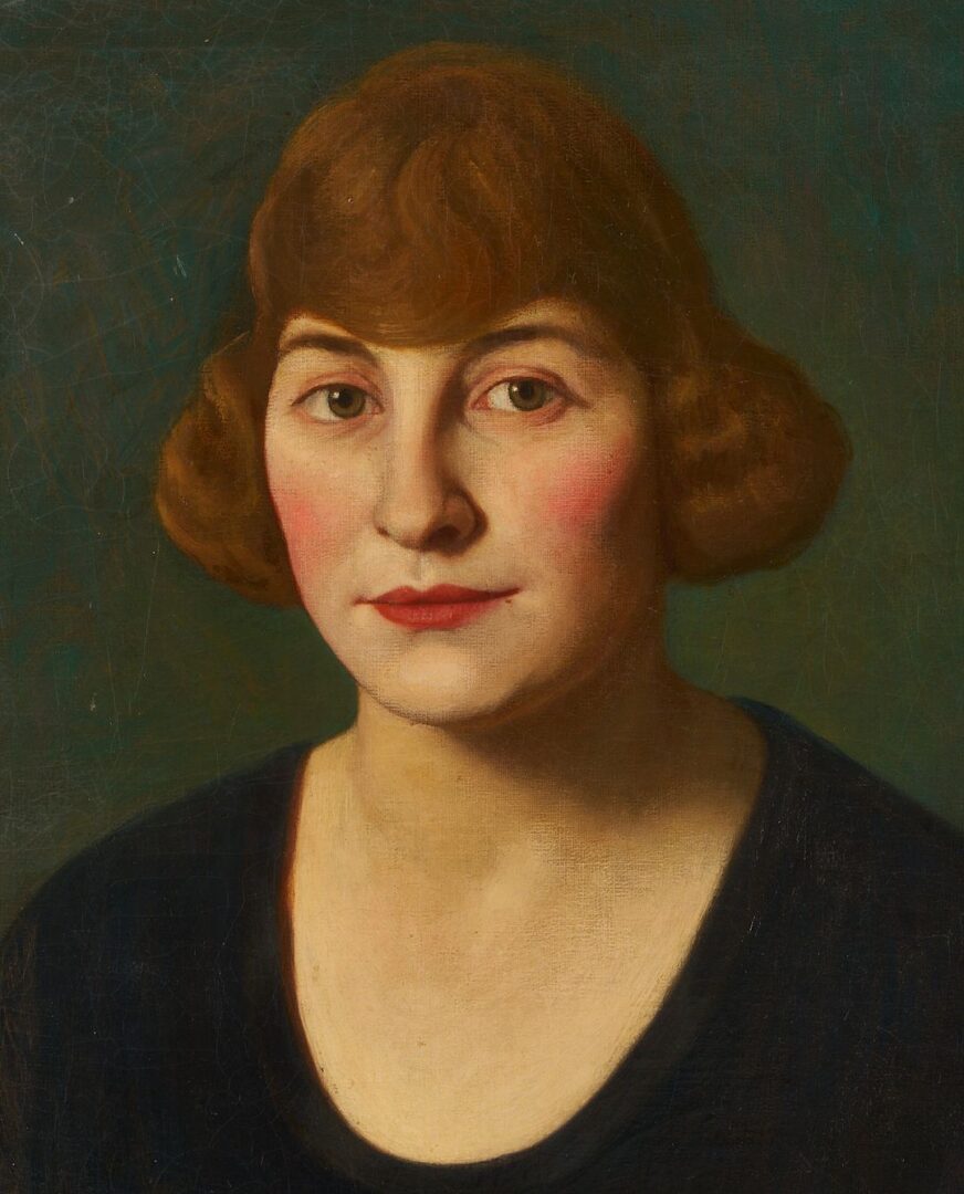 Lot 120: Maxfield Parrish, Portrait of a Woman, 1922