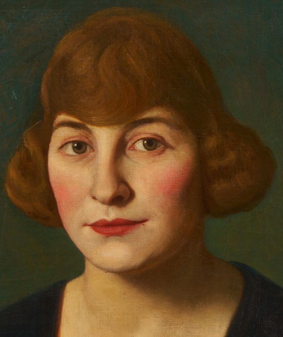 Lot 120: Maxfield Parrish, Portrait of a Woman, 1922