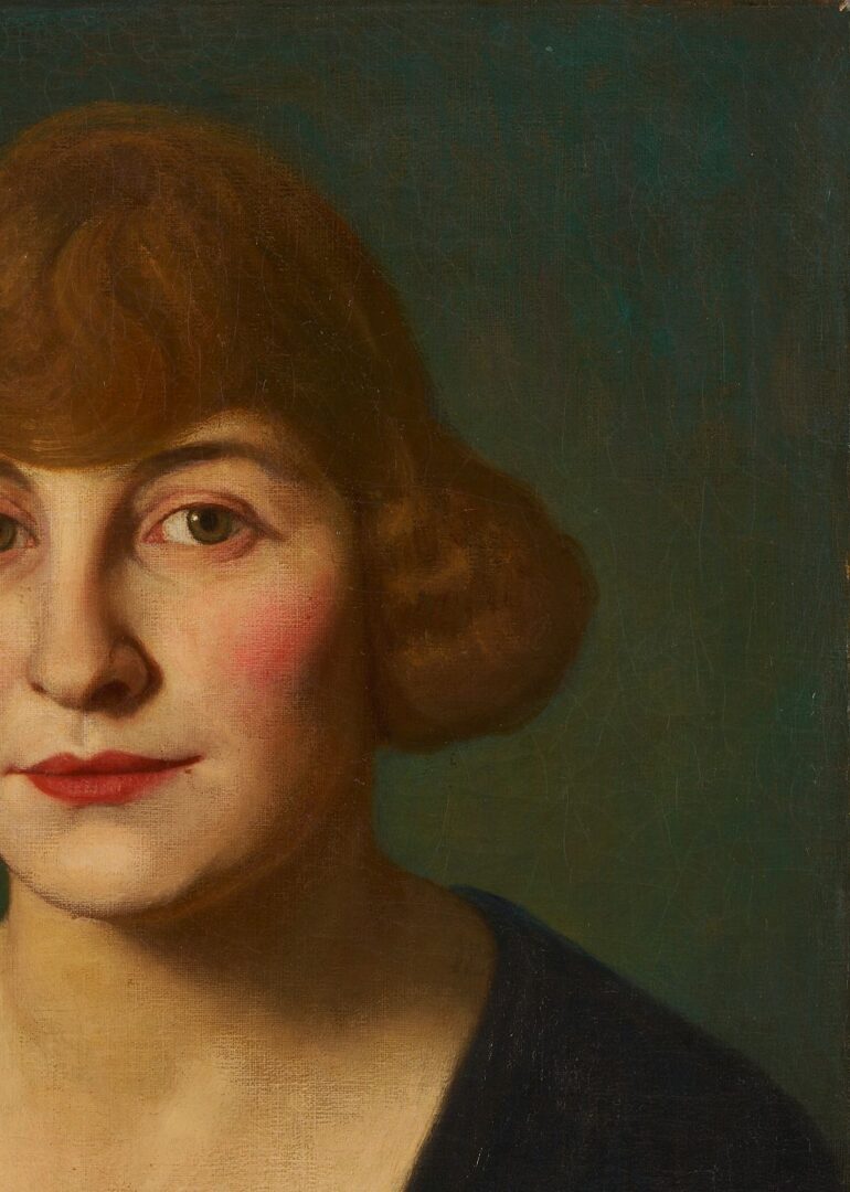 Lot 120: Maxfield Parrish, Portrait of a Woman, 1922