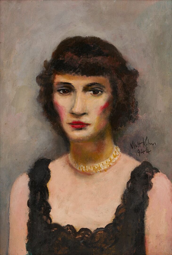 Lot 121: Walt Kuhn O/B Portrait of Elizabeth Bliss Parkinson