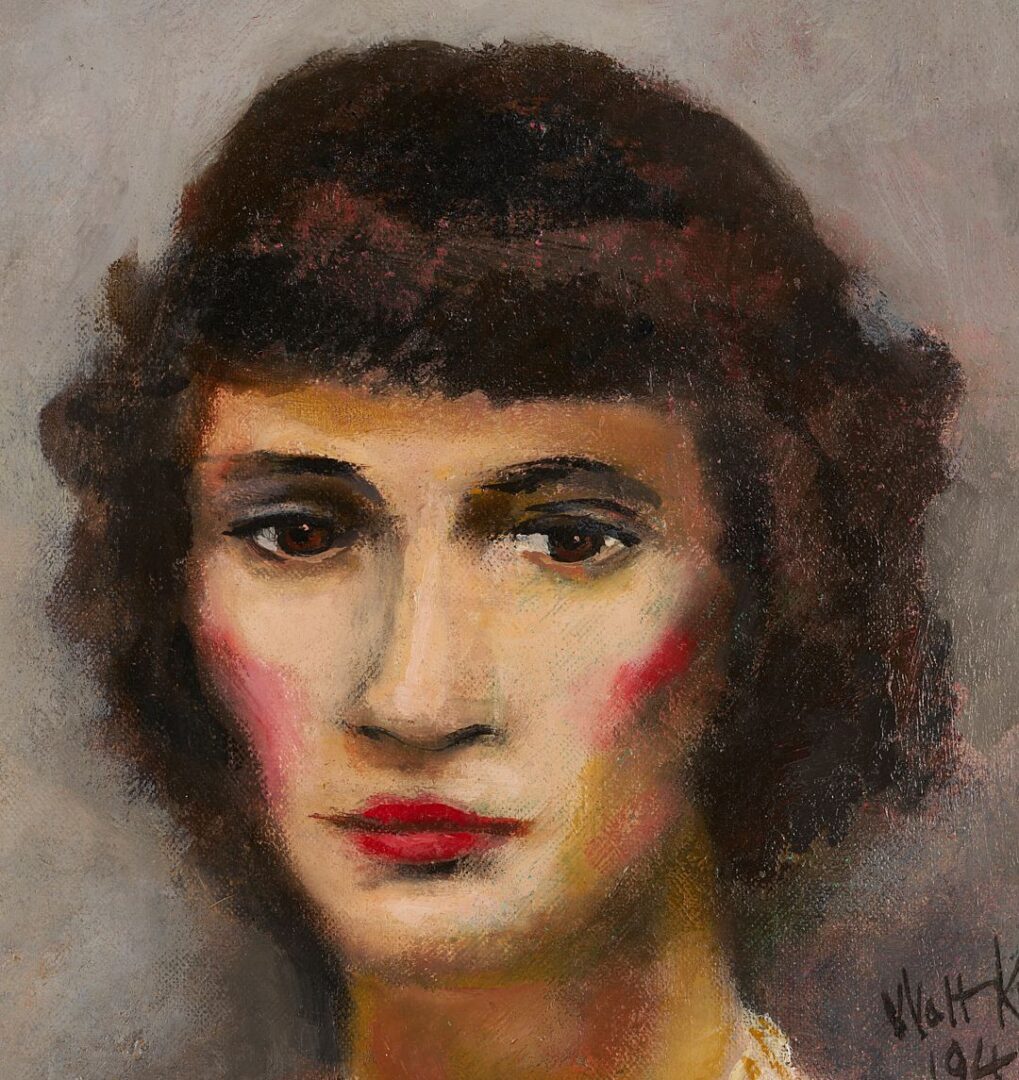 Lot 121: Walt Kuhn O/B Portrait of Elizabeth Bliss Parkinson