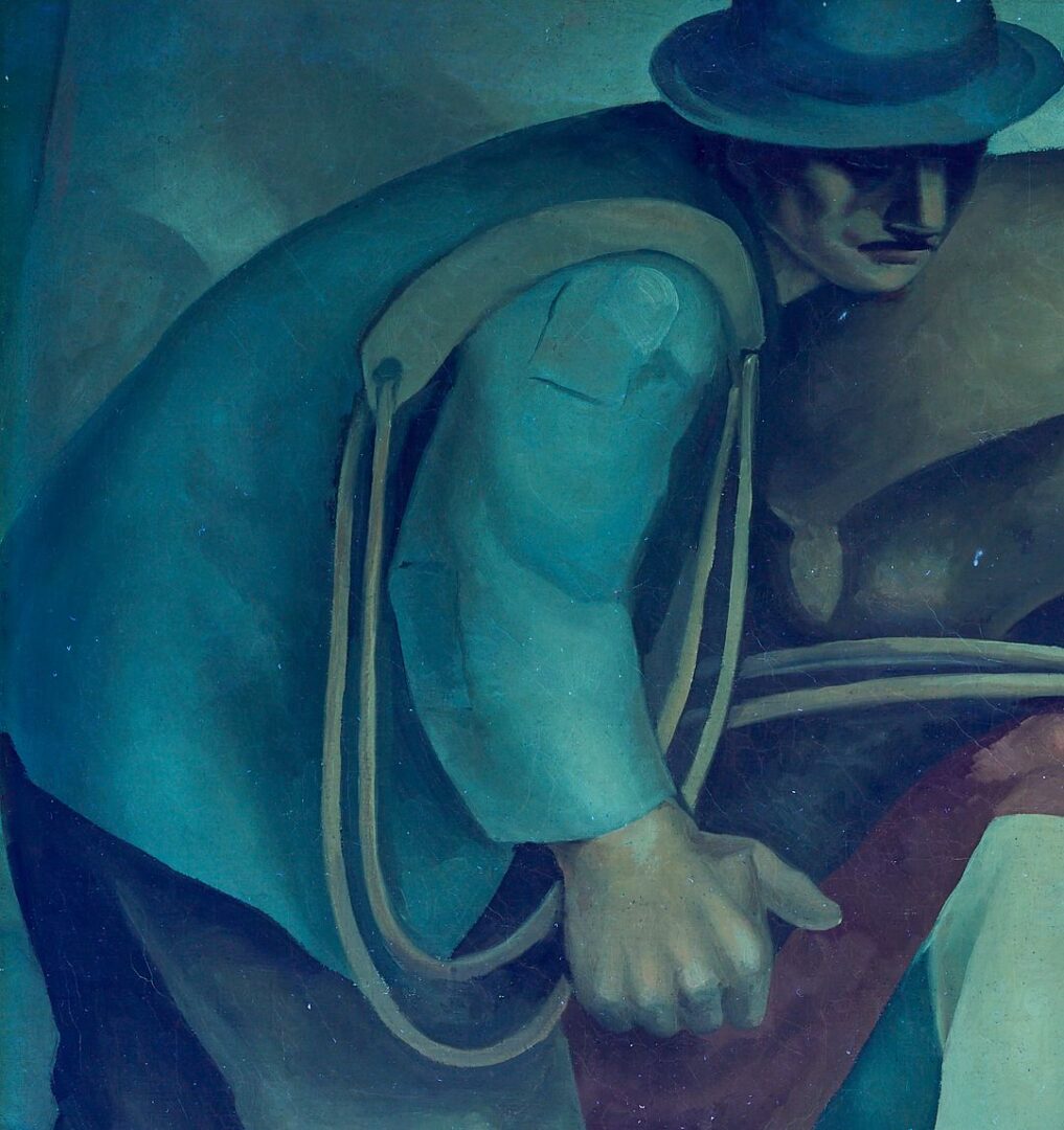 Lot 122: Eduardo Kingman O/C Painting, Indigenous Laborers/Obreros, 1938