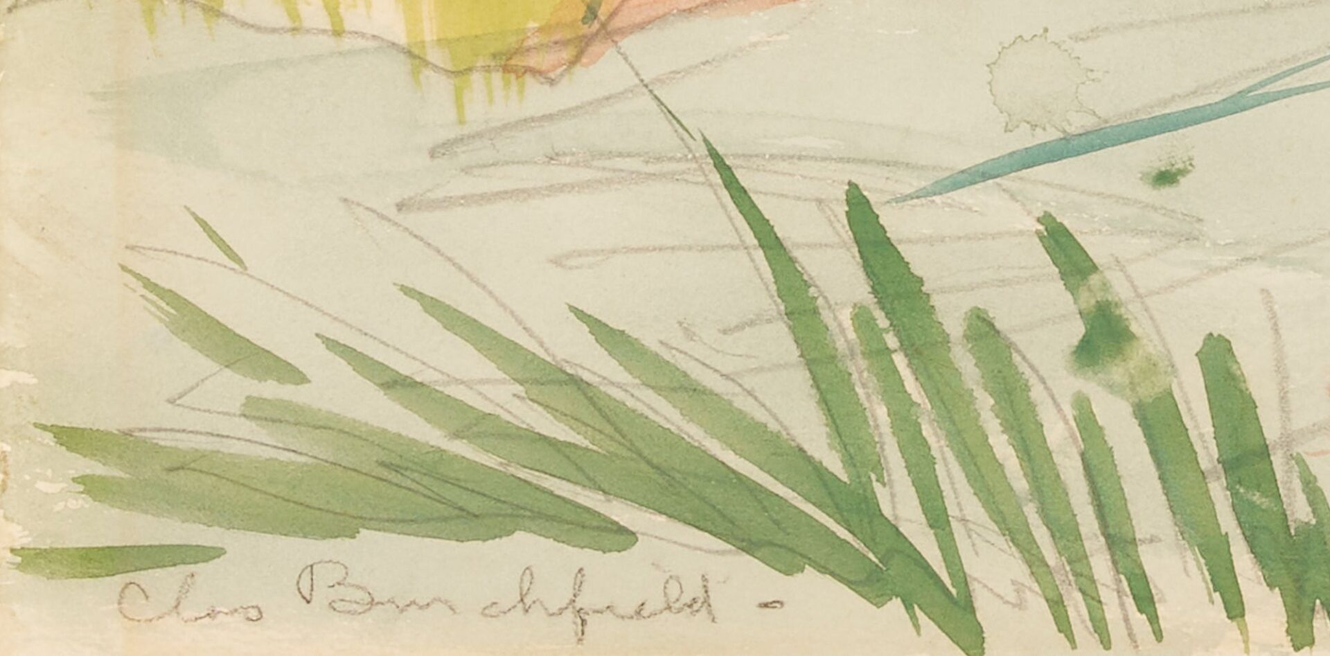 Lot 125: Charles Burchfield Watercolor Landscape, New Mown Hay