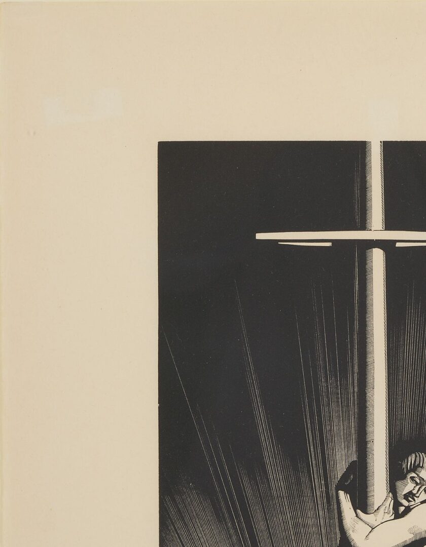 Lot 129: Rockwell Kent Wood Engraving, Sea and Sky