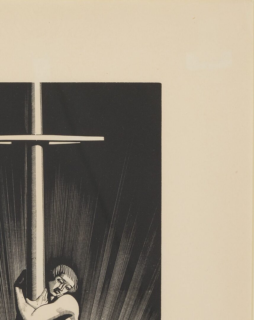 Lot 129: Rockwell Kent Wood Engraving, Sea and Sky