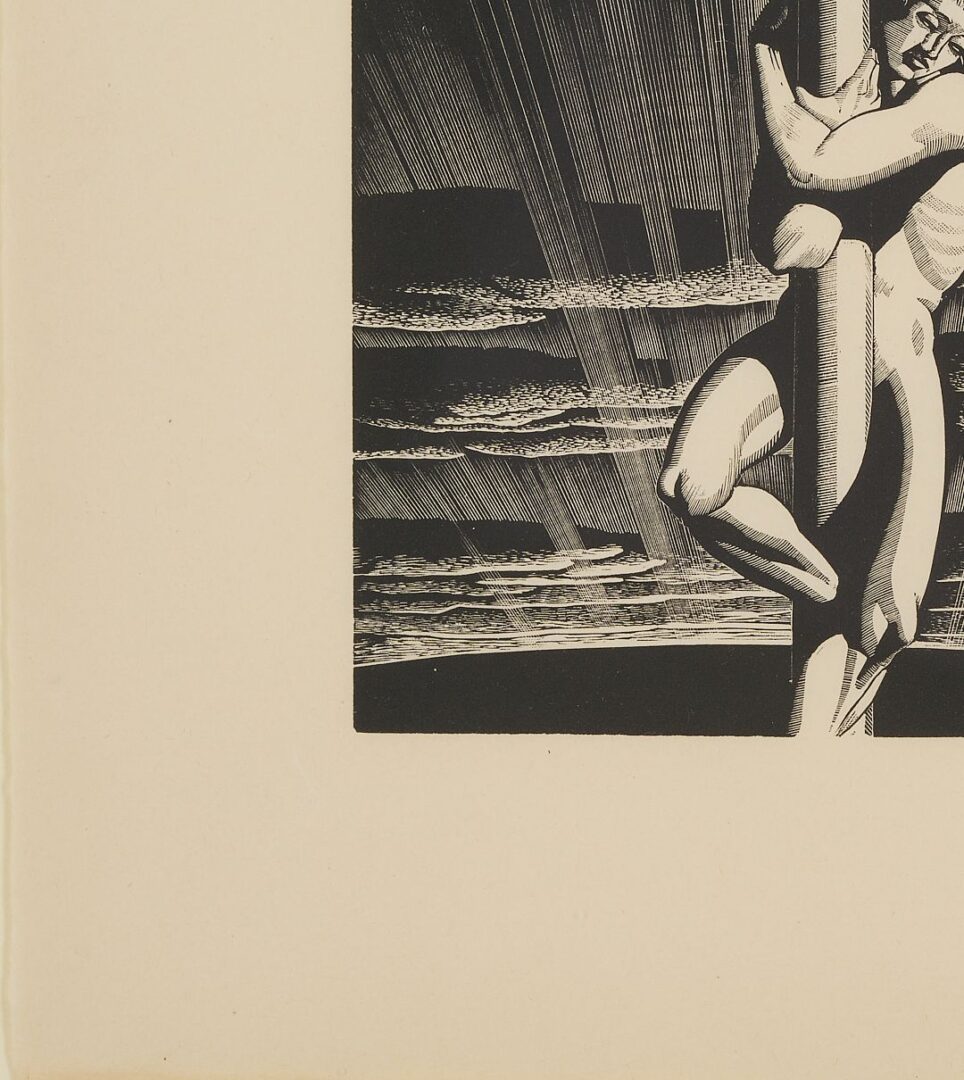 Lot 129: Rockwell Kent Wood Engraving, Sea and Sky