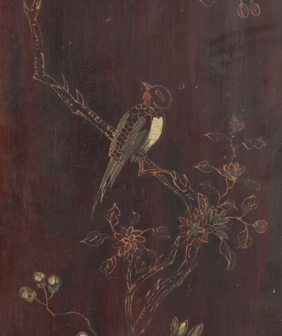 Lot 12: Chinese Four Panel Inlaid Wood Table Screen