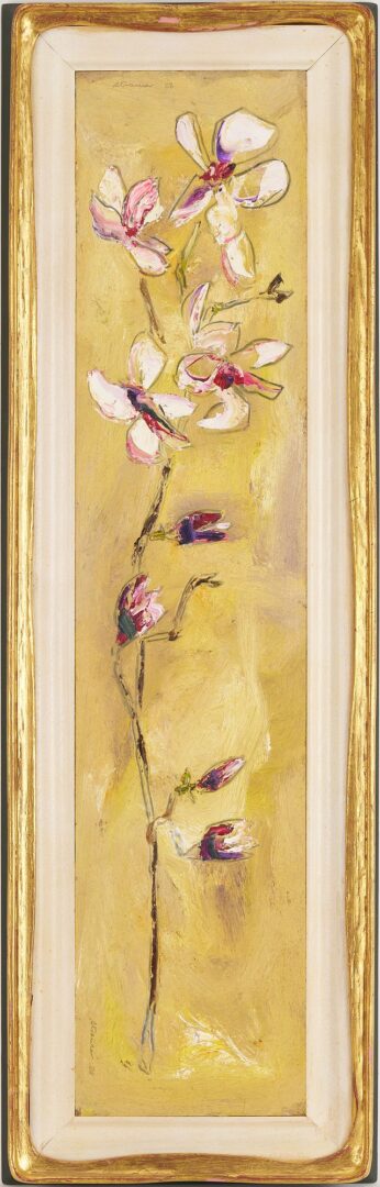 Lot 136: Sterling Strauser Oil Painting, Dogwood Branch