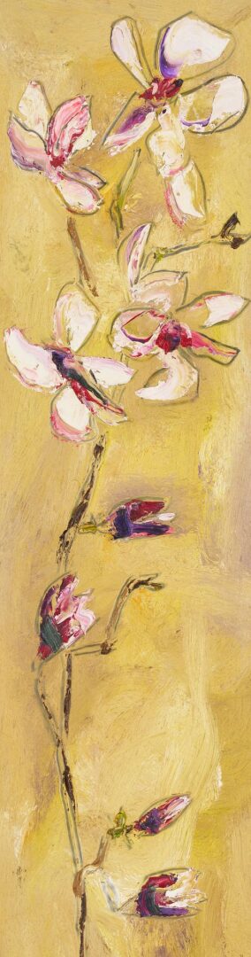 Lot 136: Sterling Strauser Oil Painting, Dogwood Branch