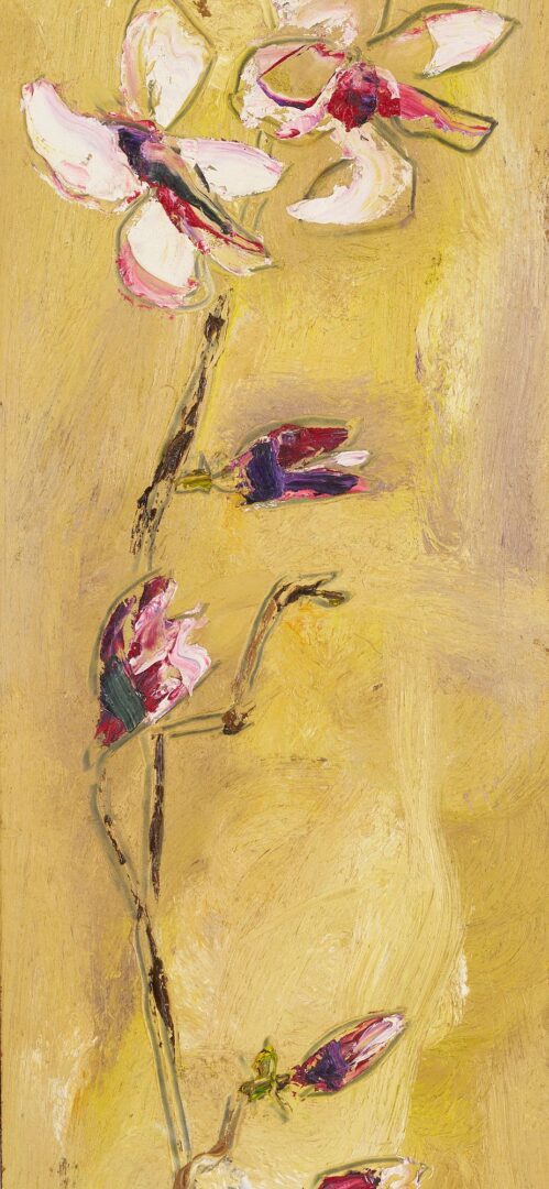 Lot 136: Sterling Strauser Oil Painting, Dogwood Branch