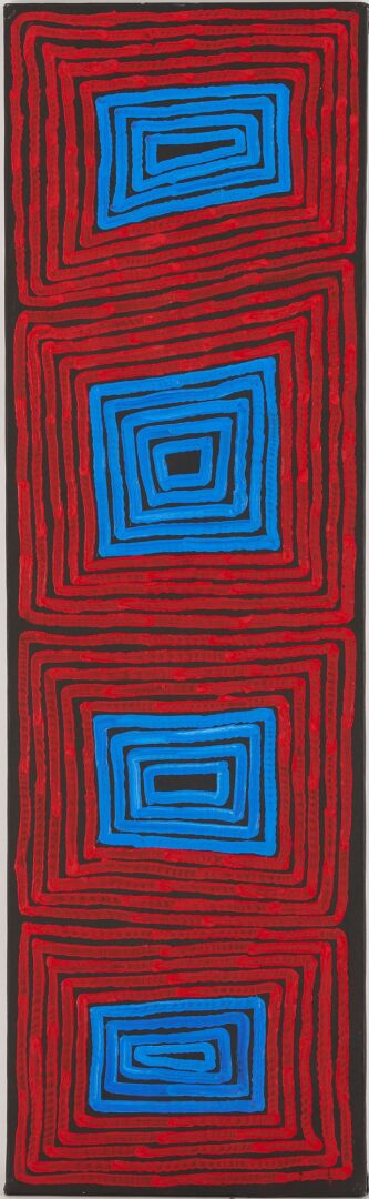 Lot 137: 3 Ronnie Tjampitjinpa Abstract O/C Paintings, Tingari Cycle Triptych