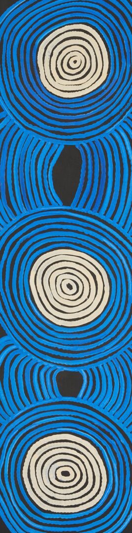 Lot 137: 3 Ronnie Tjampitjinpa Abstract O/C Paintings, Tingari Cycle Triptych