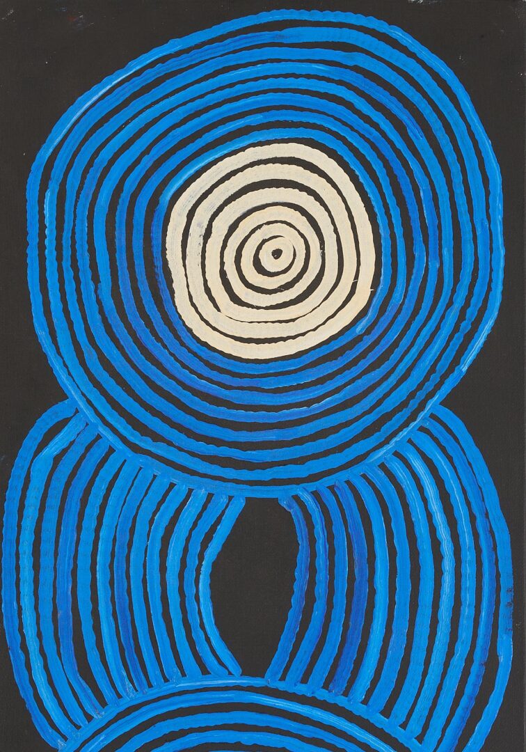 Lot 137: 3 Ronnie Tjampitjinpa Abstract O/C Paintings, Tingari Cycle Triptych