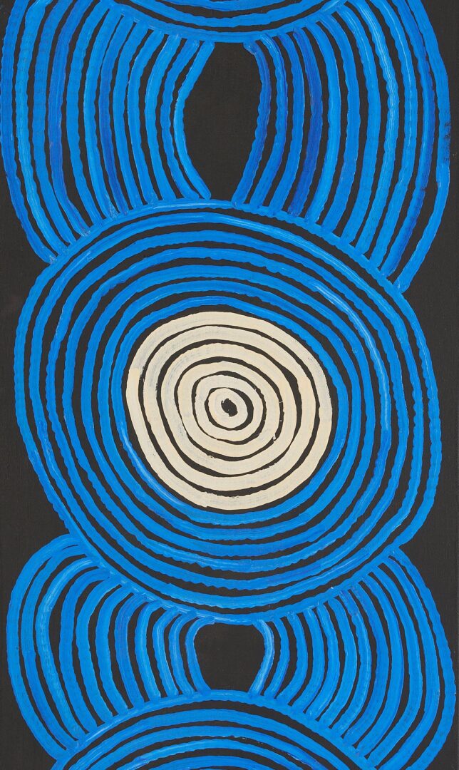 Lot 137: 3 Ronnie Tjampitjinpa Abstract O/C Paintings, Tingari Cycle Triptych