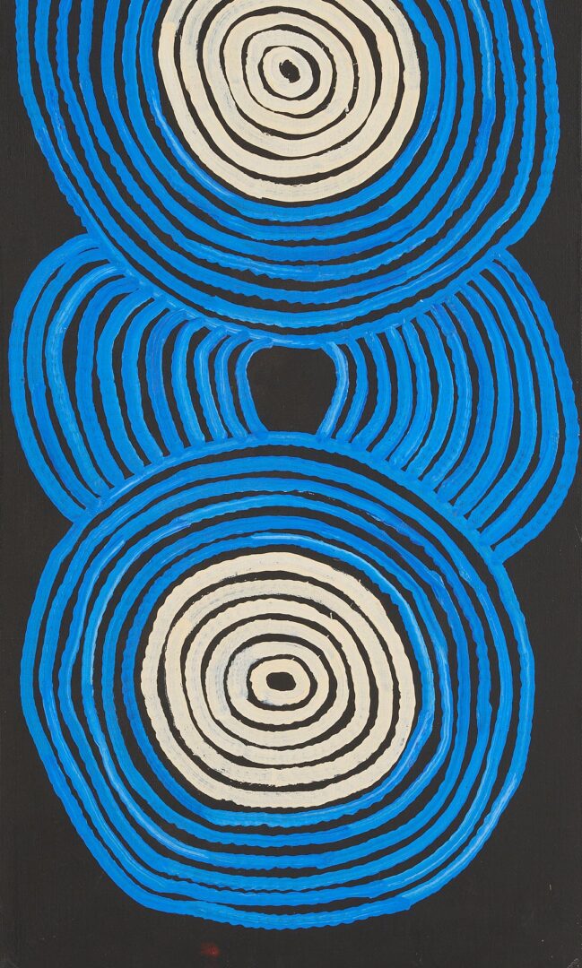 Lot 137: 3 Ronnie Tjampitjinpa Abstract O/C Paintings, Tingari Cycle Triptych