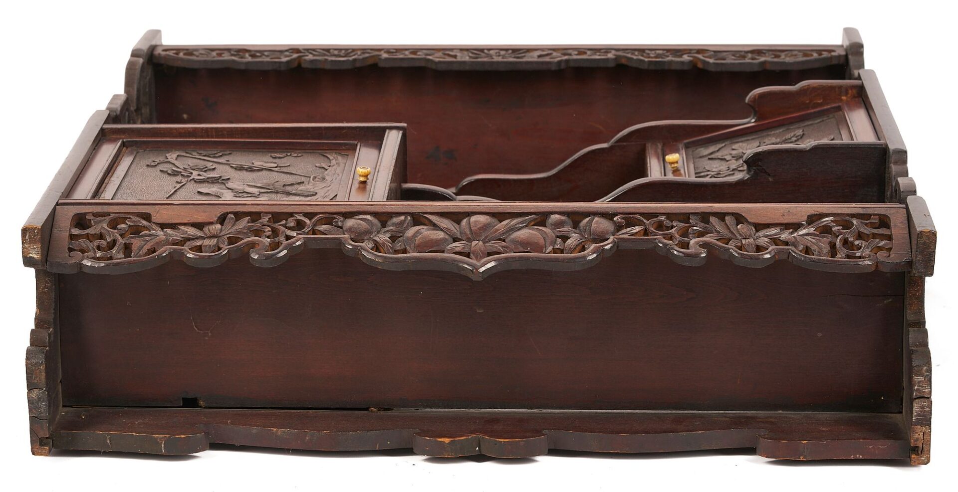Lot 13: Asian Carved Hardwood Display Cabinet