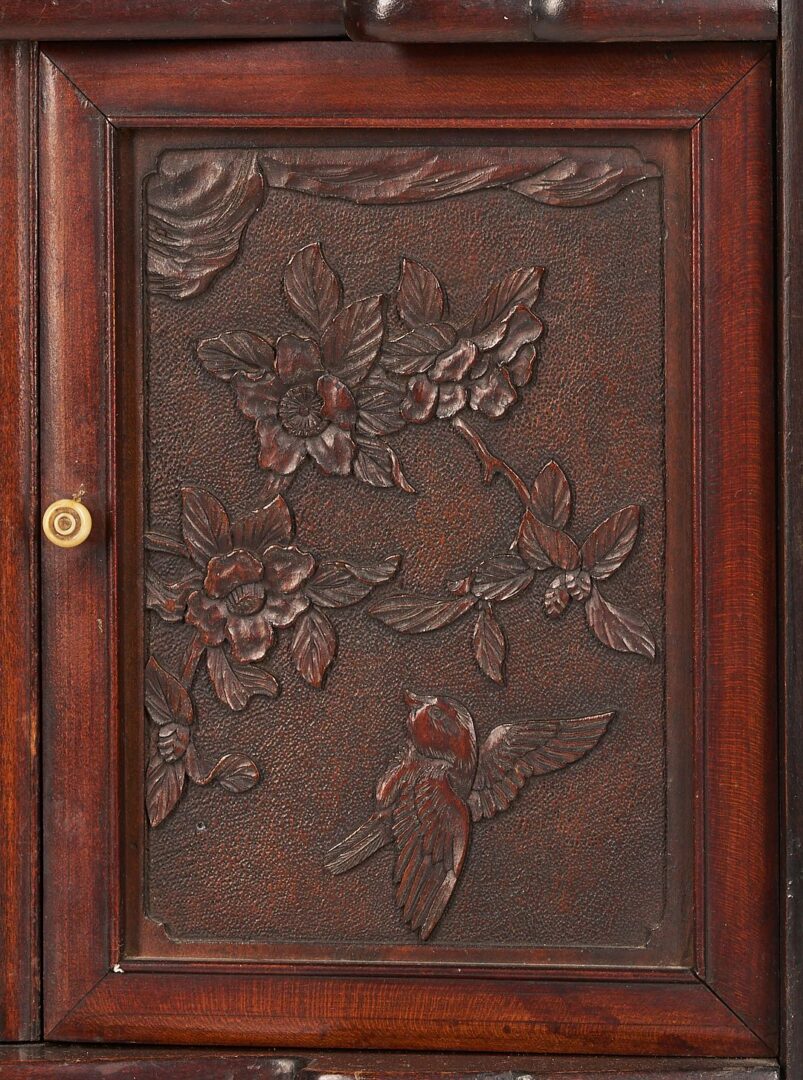Lot 13: Asian Carved Hardwood Display Cabinet