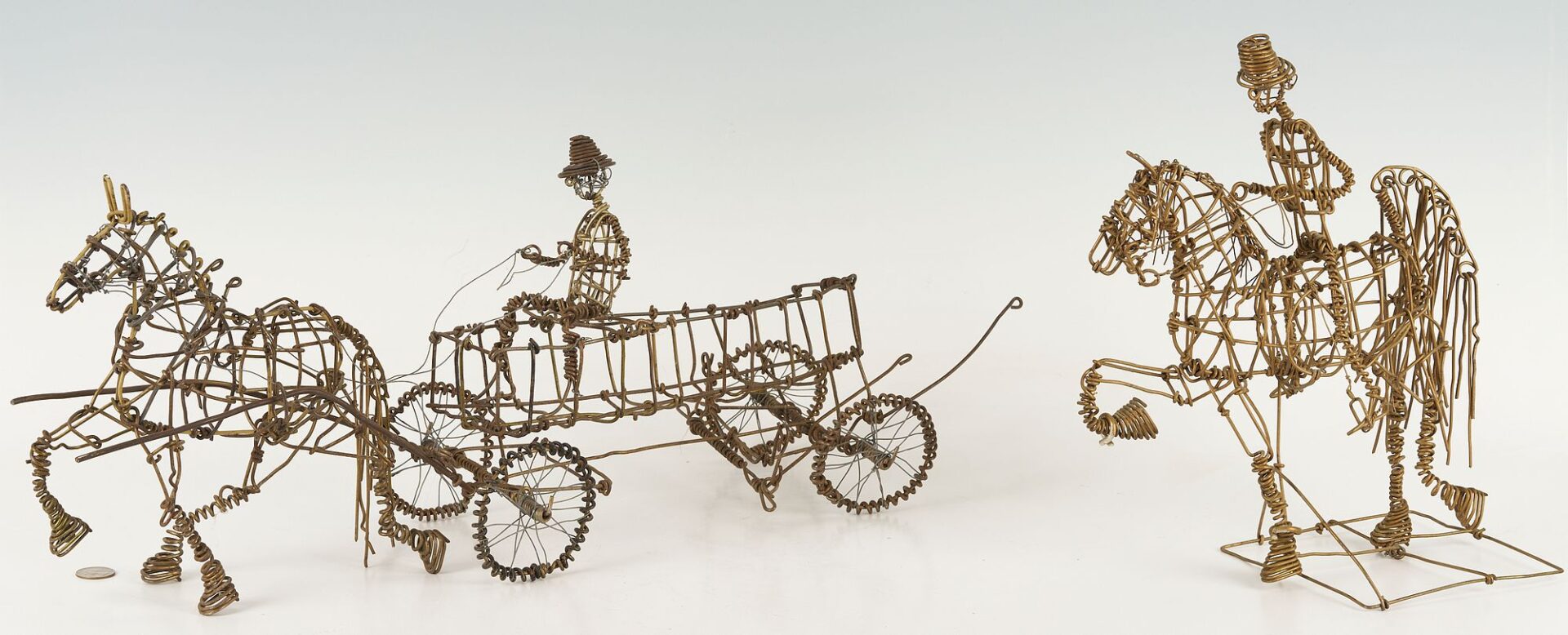 Lot 141: 2 Vannoy Streeter Wire Horse Sculptures