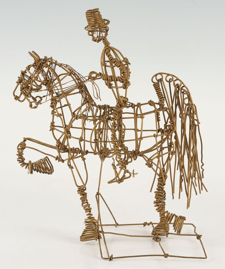 Lot 141: 2 Vannoy Streeter Wire Horse Sculptures