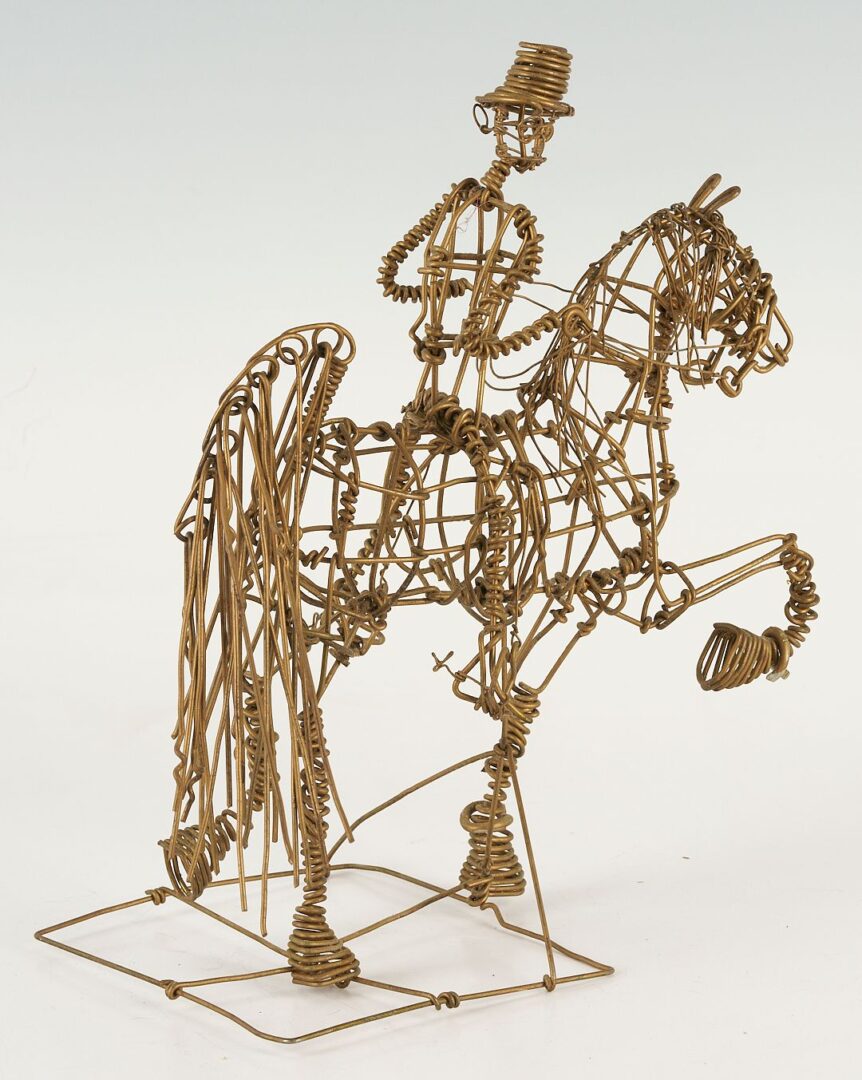 Lot 141: 2 Vannoy Streeter Wire Horse Sculptures