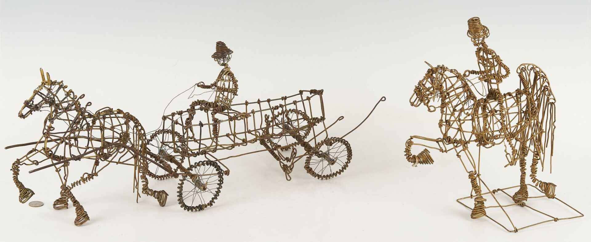 Lot 141: 2 Vannoy Streeter Wire Horse Sculptures