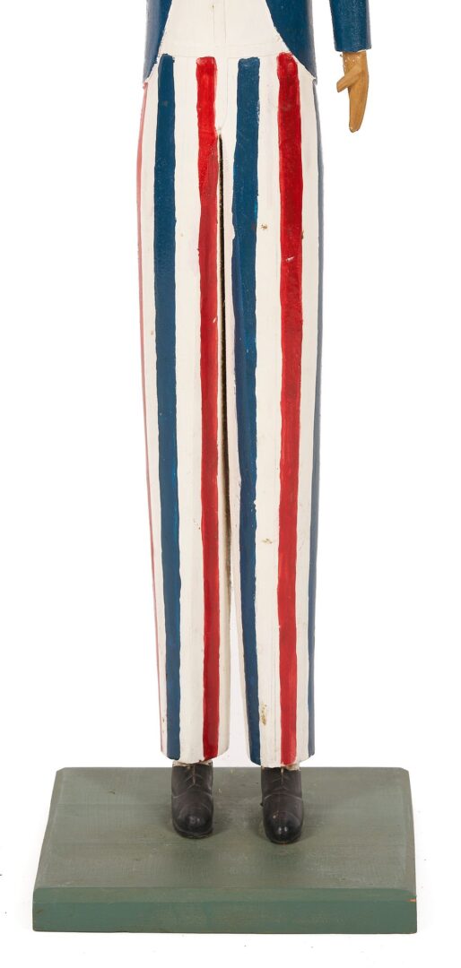 Lot 142: Edgar Tolson Uncle Sam Painted Sculpture