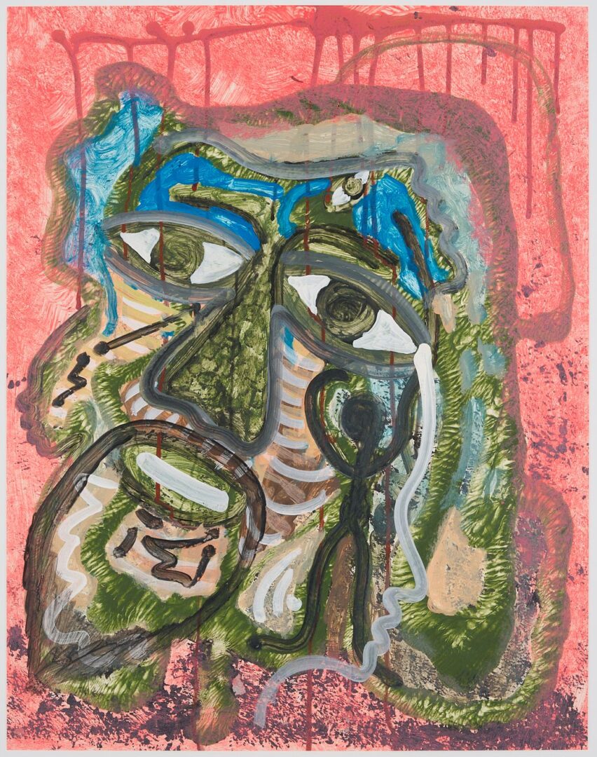 Lot 143: Lonnie Holley Acrylic Outsider Art Painting