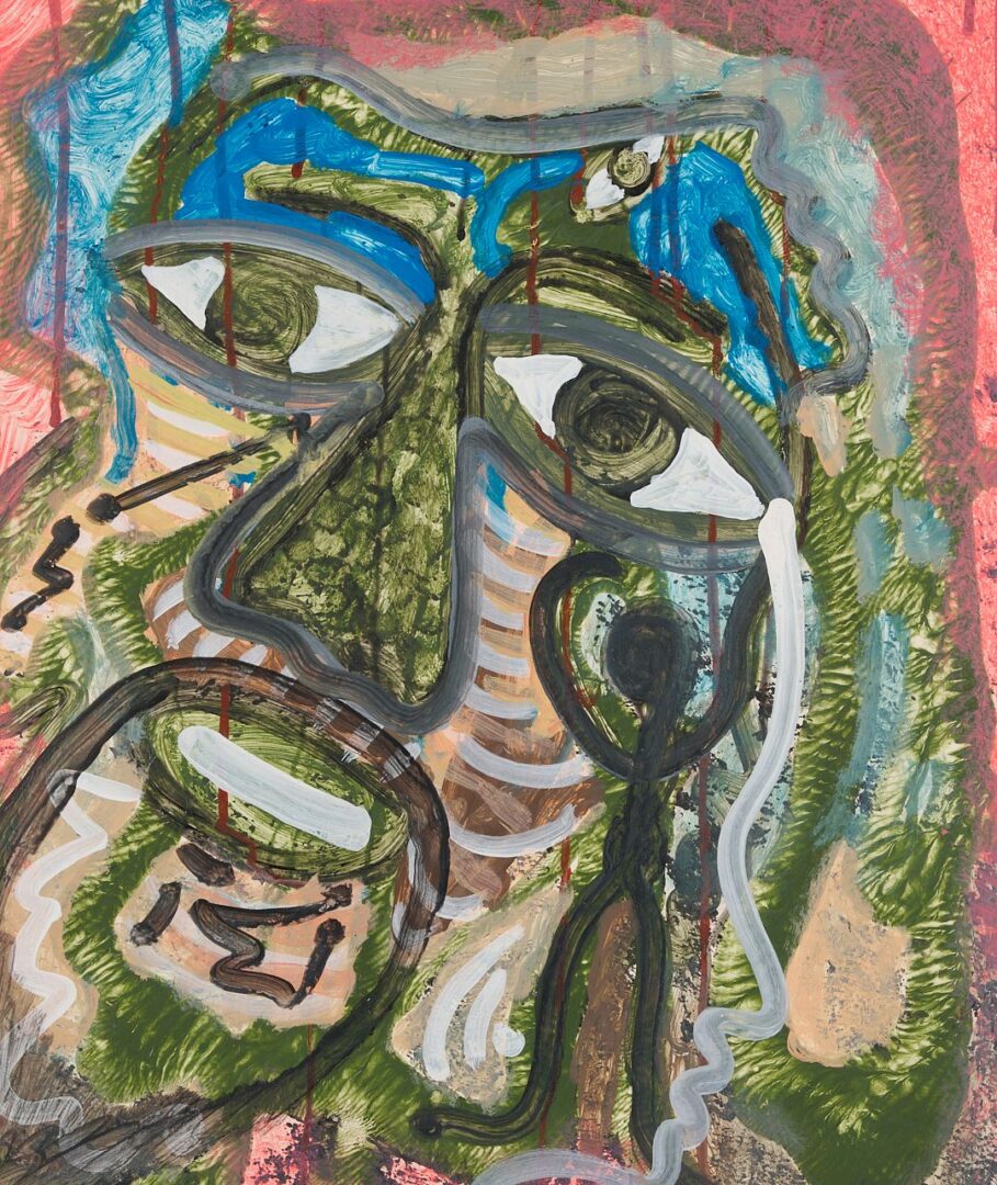 Lot 143: Lonnie Holley Acrylic Outsider Art Painting
