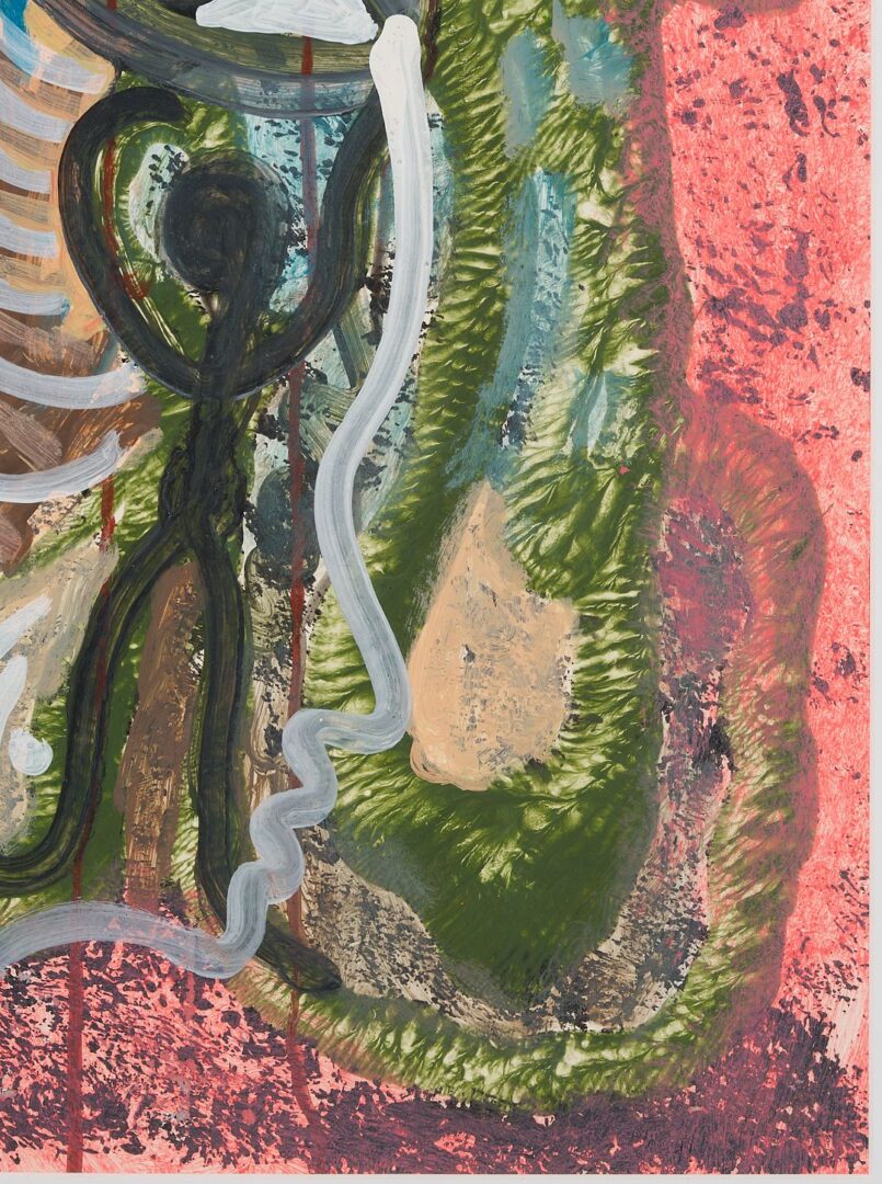 Lot 143: Lonnie Holley Acrylic Outsider Art Painting
