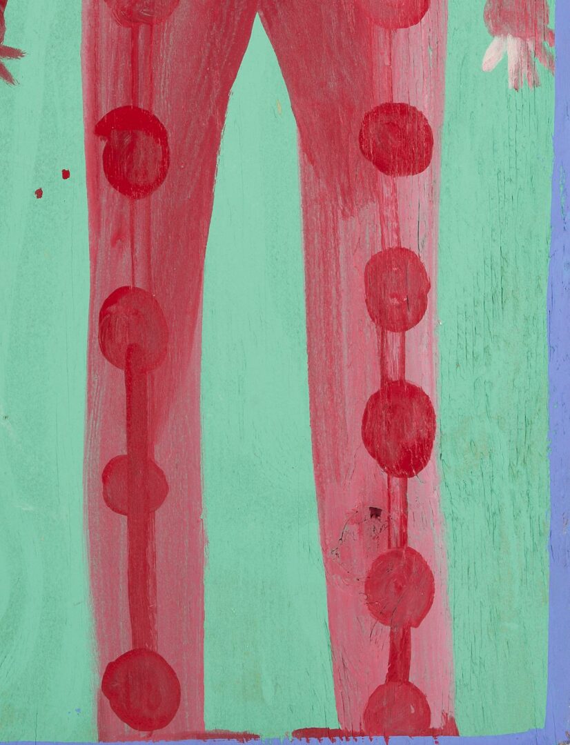 Lot 146: Mose Tolliver Folk Art Painting, Dry Bone Charlie Skeleton