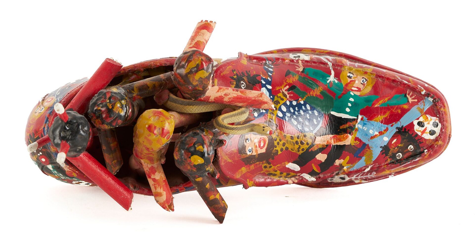 Lot 147: 2 Ronald Cooper Folk Art Shoe Sculptures