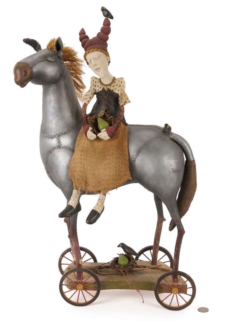 Lot 152: Akira Blount Outsider Art Sculptural Doll, Joy Ride