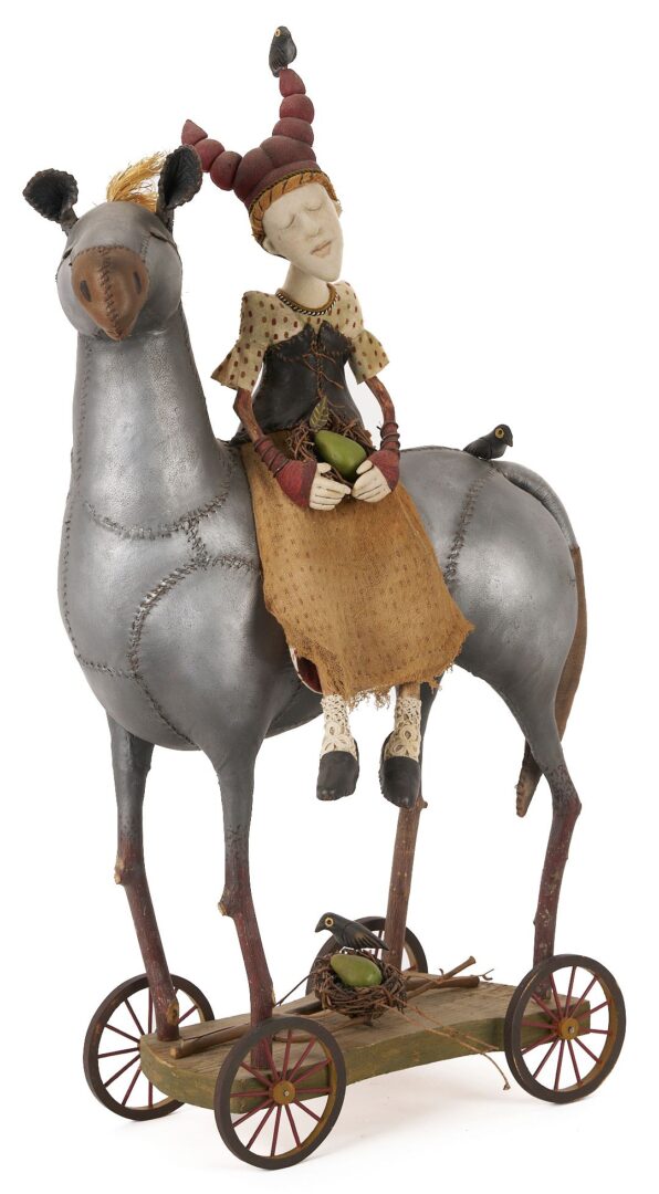 Lot 152: Akira Blount Outsider Art Sculptural Doll, Joy Ride