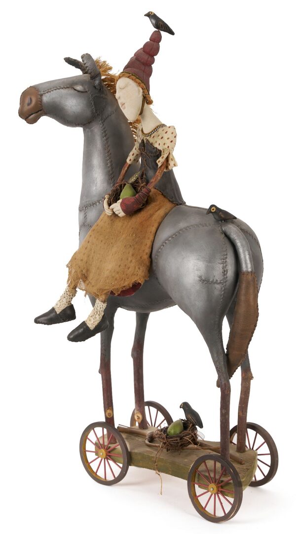 Lot 152: Akira Blount Outsider Art Sculptural Doll, Joy Ride