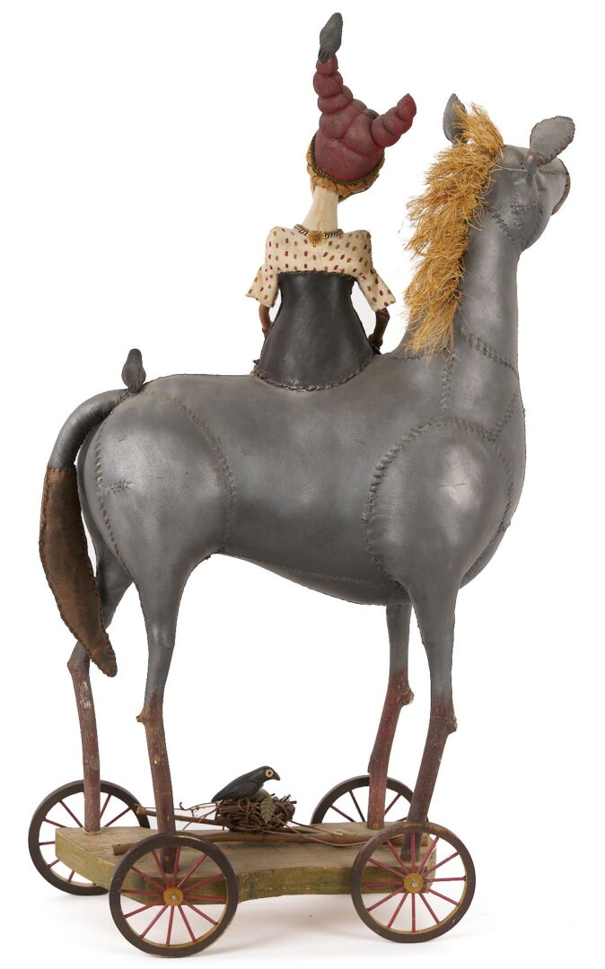 Lot 152: Akira Blount Outsider Art Sculptural Doll, Joy Ride