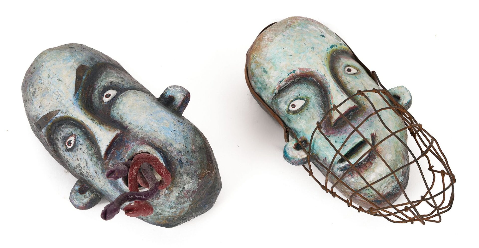 Lot 153: 3 Kevin Titzer Contemporary Folk Art Sculptures
